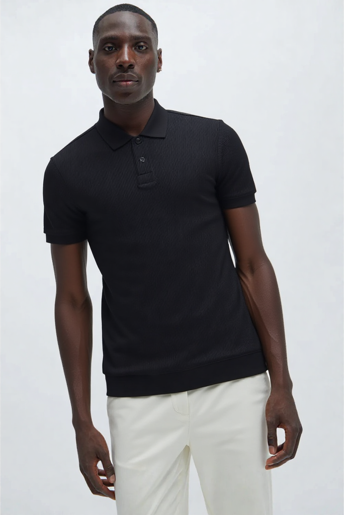 Short Sleeve Polo - Black