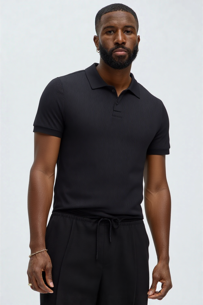 Short Sleeve Polo - Black