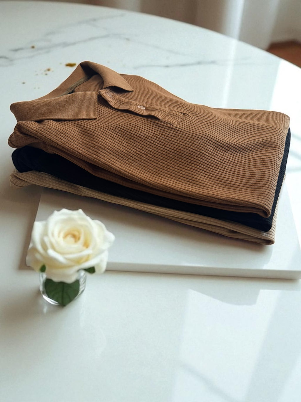 Short Sleeve Polo - Brown