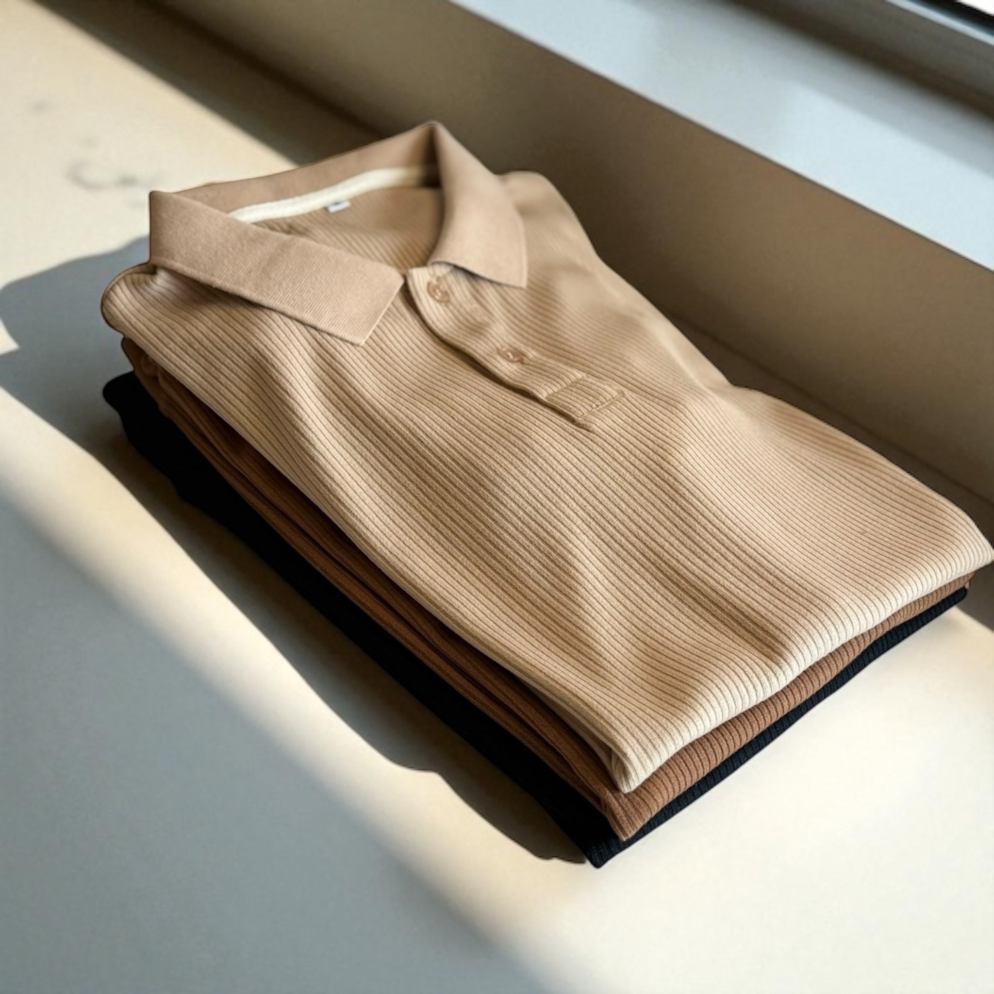 Short Sleeve Polo - Beige