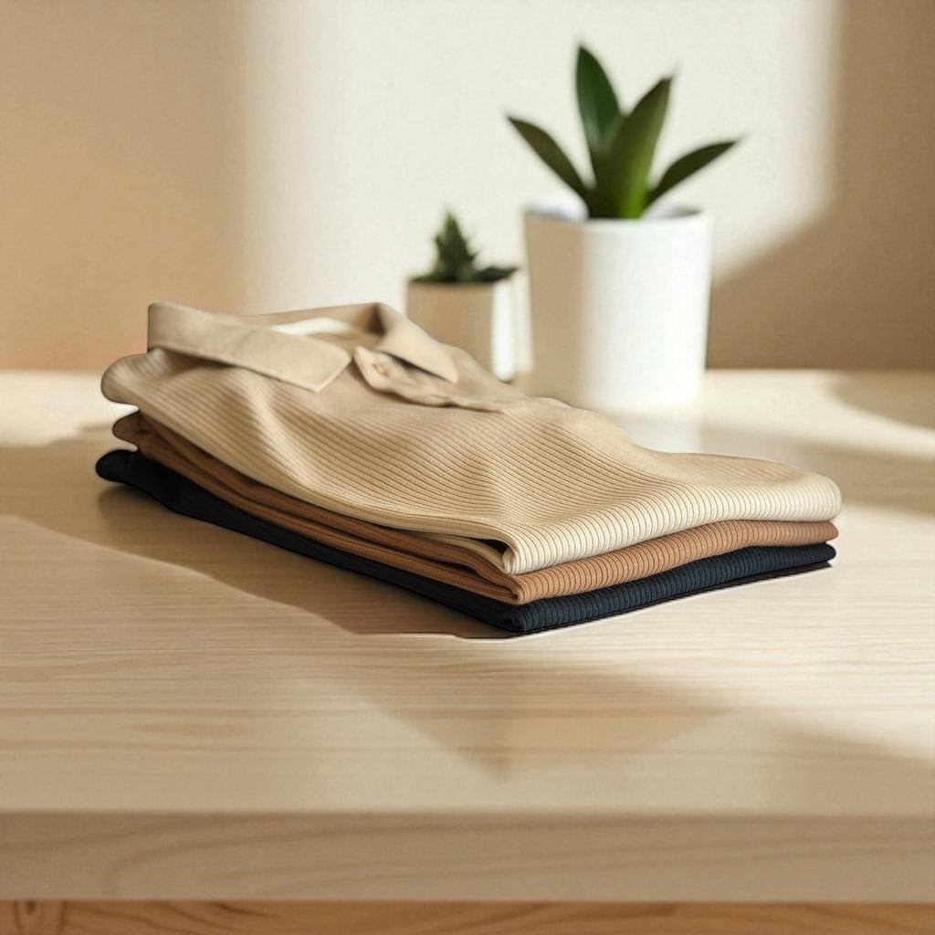 Short Sleeve Polo - Beige