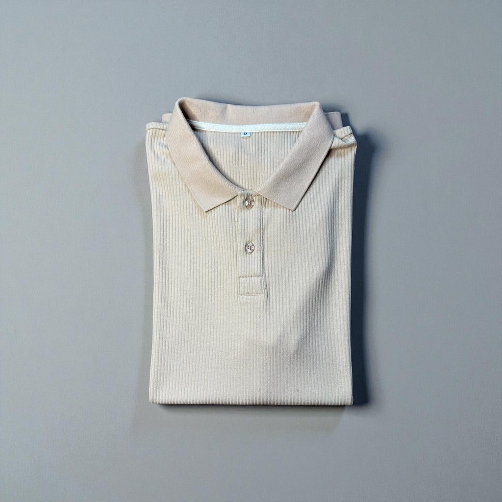 Short Sleeve Polo - Beige