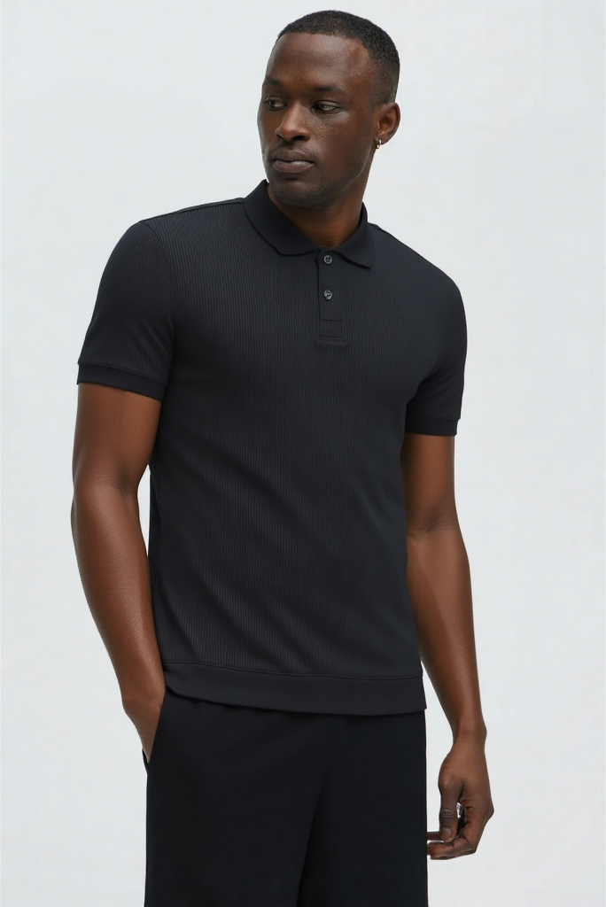 Short Sleeve Polo - Black